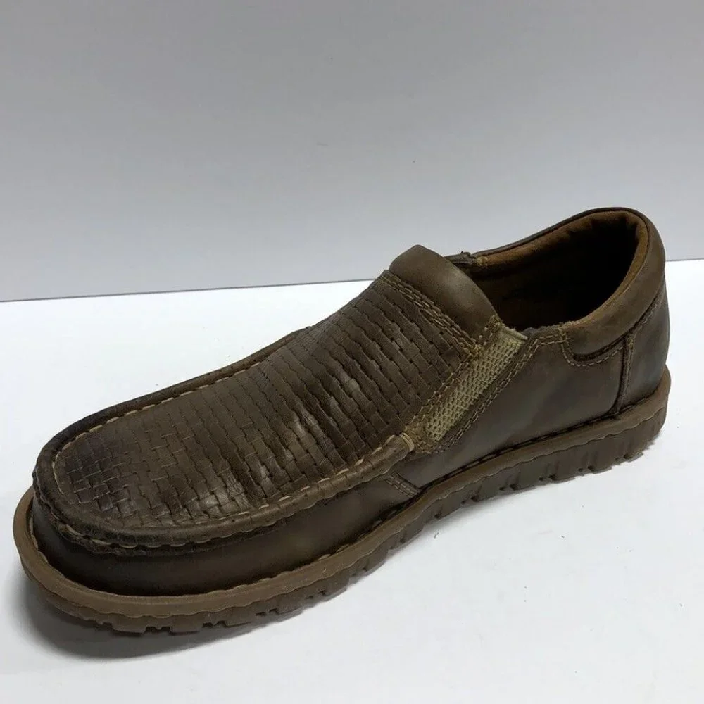 Born Men's Gudmund Slip On Loafer Brown Leather Shoes, Size 8.5M